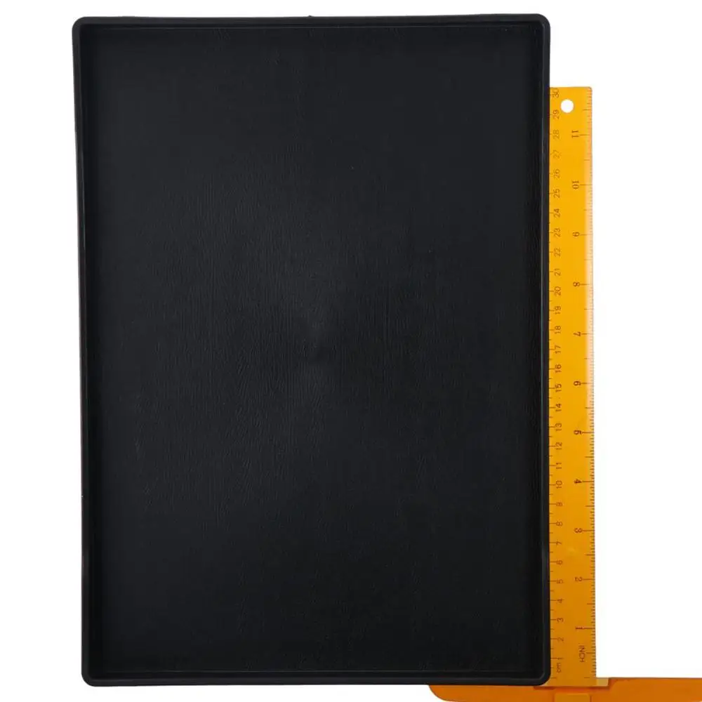 Multi-Purpose Wood Grain Black Tray Plastic Rectangle Serving Trays Decorative Tray Bed Table Tray Kitchen Decoration Tools