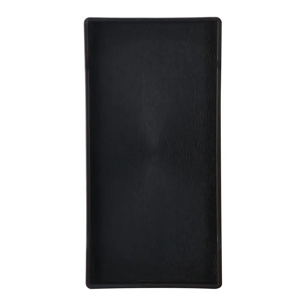 Multi-Purpose Wood Grain Black Tray Plastic Rectangle Serving Trays Decorative Tray Bed Table Tray Kitchen Decoration Tools