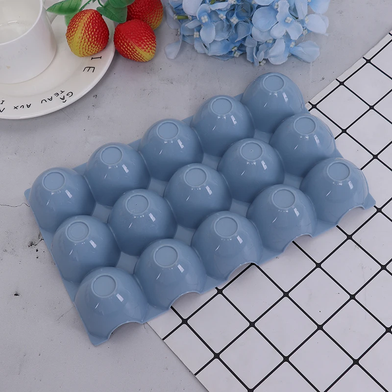 1PCS（15 Cups） Egg Tray Holder Plastic Deviled Egg Crate for Storage Container