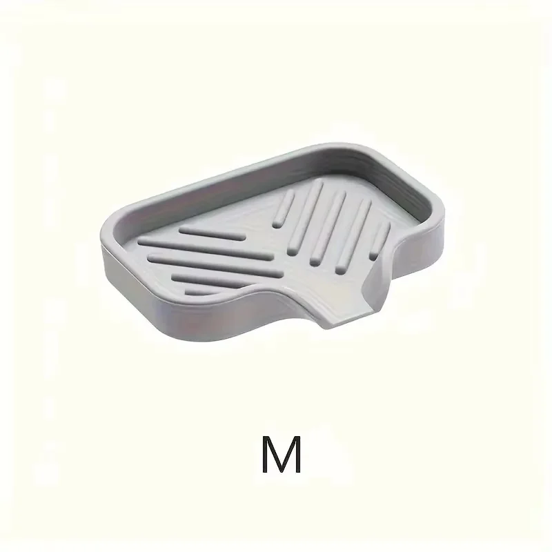 Silicone Kitchen Sink Organizer Tray, 1pc, Non-Food Contact Soap and Sponge Holder, Water-Resistant Countertop Storage Accessory
