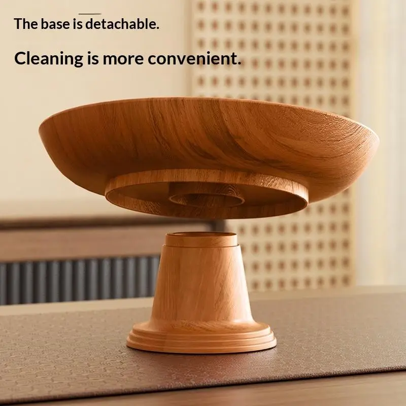 New Nordic Retro Wood Snack Fruit Tray Detachable Fruit Plate High-Foot Plate Home Desktop Storage Rack