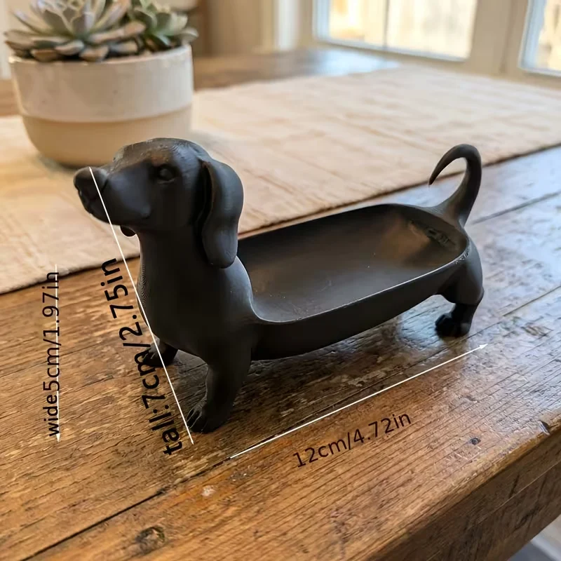 3D Printed Minimalist Dachshund Jewelry Tray — 3D Dachshund Design, Fun Instagram-Style Home Decor