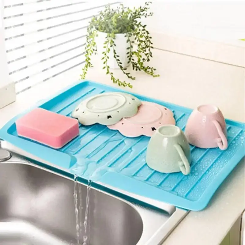 Drainer Sink Drying Rack Washing Display Sorting Tray Multi-functional Kitchen Storage Tea Plate Home Plastic Fruit Organization