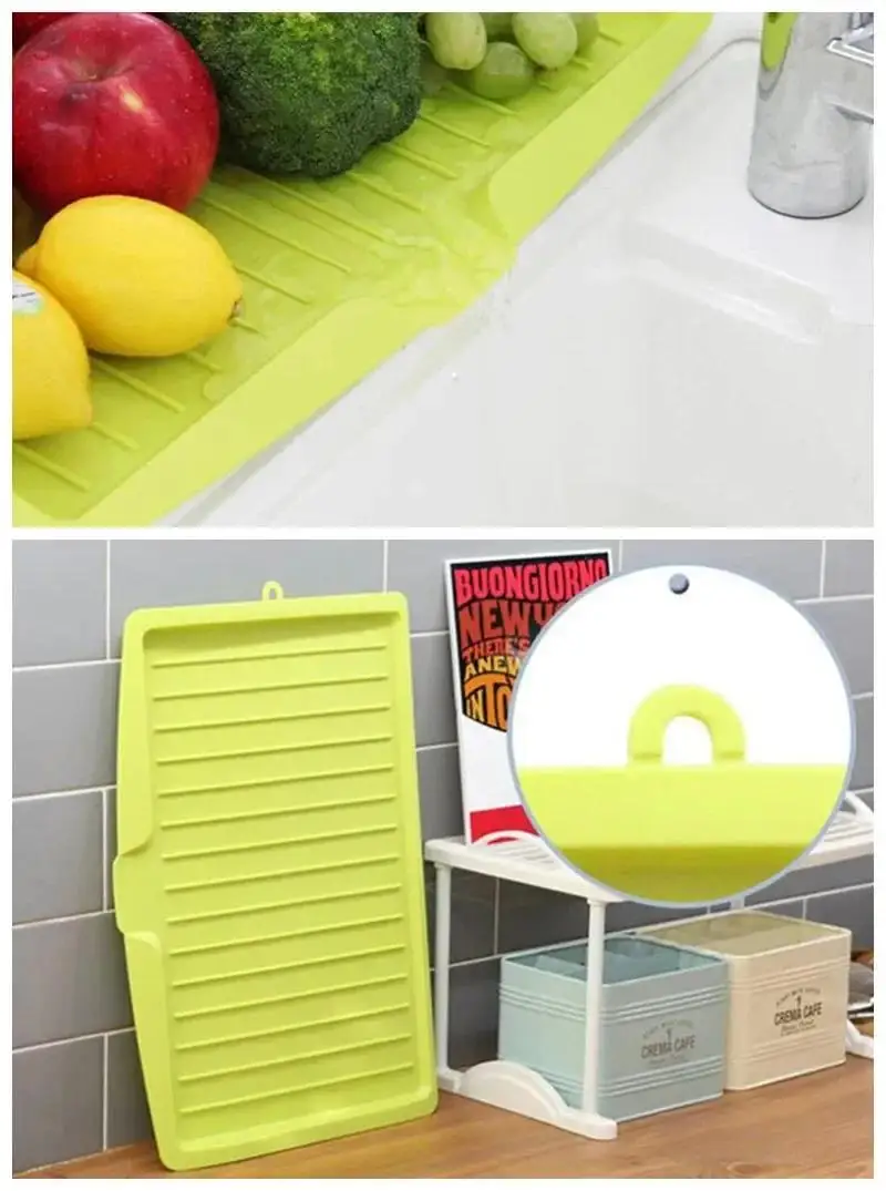 Drainer Sink Drying Rack Washing Display Sorting Tray Multi-functional Kitchen Storage Tea Plate Home Plastic Fruit Organization
