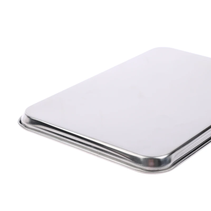 1PCS Stainless Steel Tray Rectangle Plate Kitchen Medical Organizer Baking Plate