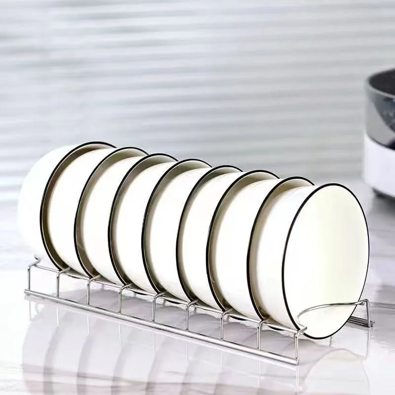 Stainless Steel Dish Drying Rack Multipurpose Kitchen Bowl Plate Draining Holder Space Saving Silver Storage Drainer Shelf