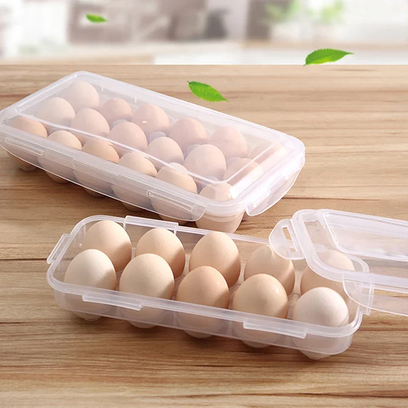 10/18/34 Grid Kitchen Handheld Egg Storage Box for Refrigerator Egg Sorting Rack Home Egg Storage Tray Freshness Box