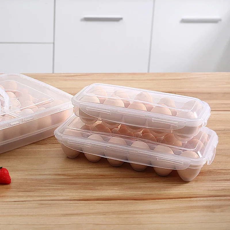 10/18/34 Grid Kitchen Handheld Egg Storage Box for Refrigerator Egg Sorting Rack Home Egg Storage Tray Freshness Box