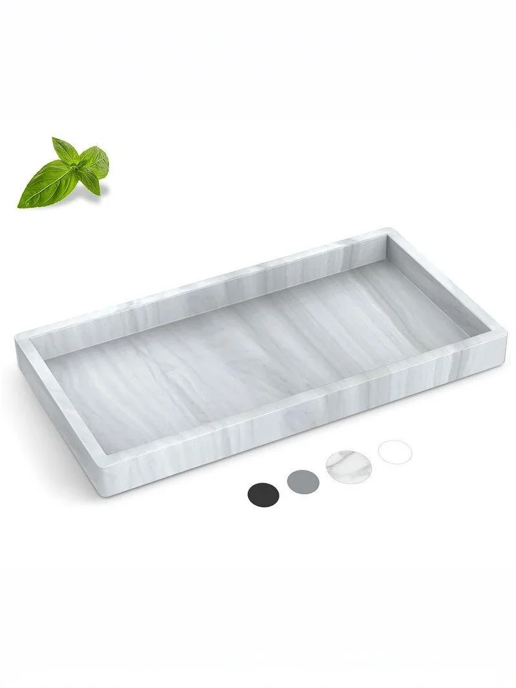 1Pc Dressing Table Decorative Bathroom Tray Organizer Square Silicone Aroma Diffuser Tray Bathroom Tray Soft Jewelry Tray