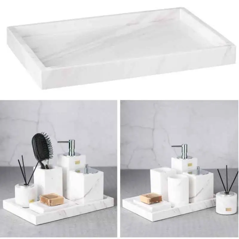 1Pc Dressing Table Decorative Bathroom Tray Organizer Square Silicone Aroma Diffuser Tray Bathroom Tray Soft Jewelry Tray