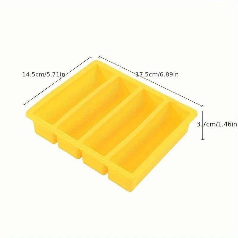 1Pc Rectangular Ice Cube Mold Set with Lid Stackable Freezer Trays for Bottles Beverages Long Cubes Mould Kitchen Items
