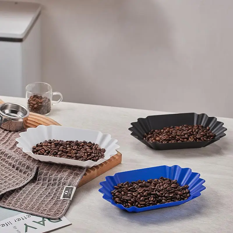Plastic Coffee Bean Tray Oval Reusable Sample Display Tray Practical Snack Serving Tray Coffee Beans Display