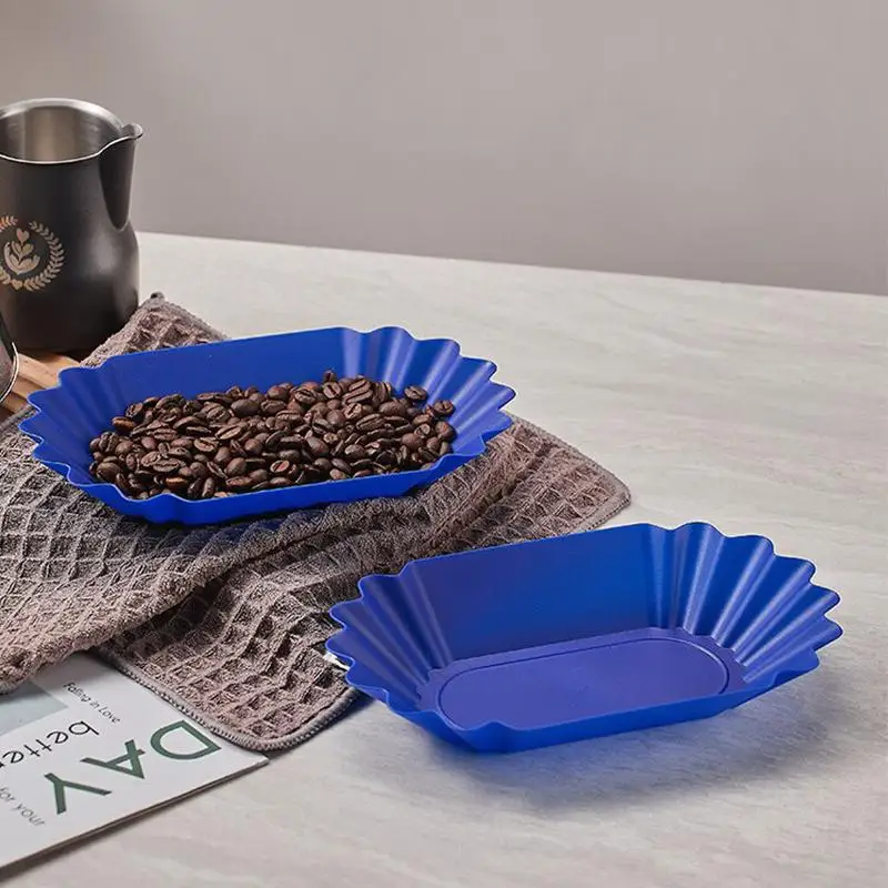 Plastic Coffee Bean Tray Oval Reusable Sample Display Tray Practical Snack Serving Tray Coffee Beans Display
