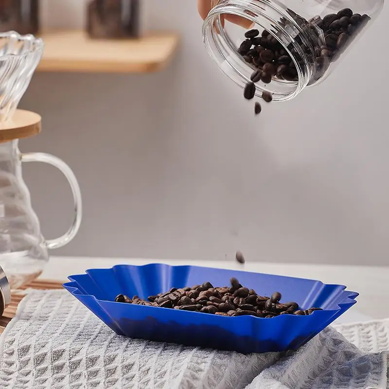 Plastic Coffee Bean Tray Oval Reusable Sample Display Tray Practical Snack Serving Tray Coffee Beans Display
