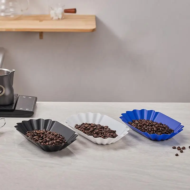 Plastic Coffee Bean Tray Oval Reusable Sample Display Tray Practical Snack Serving Tray Coffee Beans Display