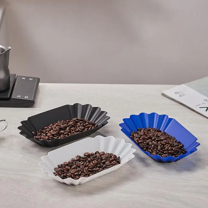 Plastic Coffee Bean Tray Oval Reusable Sample Display Tray Practical Snack Serving Tray Coffee Beans Display