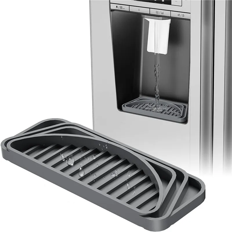 Refrigerator Drip Catcher Tray Absorbent Water Drip Catcher For Fridge Non-Slip Water Dispensers Tray Refrigerator Accessories