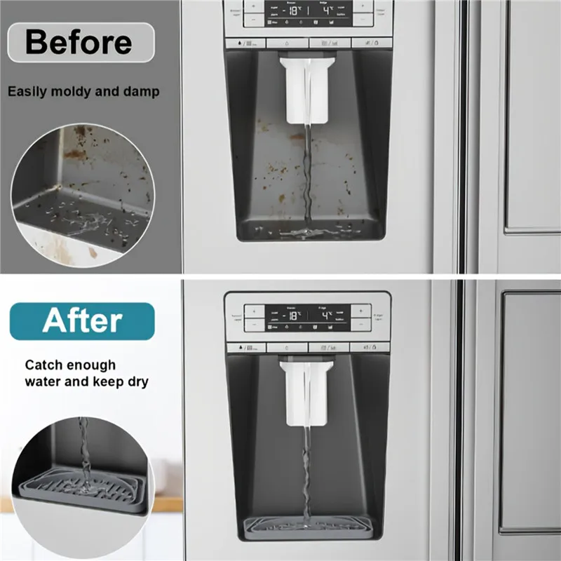 Refrigerator Drip Catcher Tray Absorbent Water Drip Catcher For Fridge Non-Slip Water Dispensers Tray Refrigerator Accessories