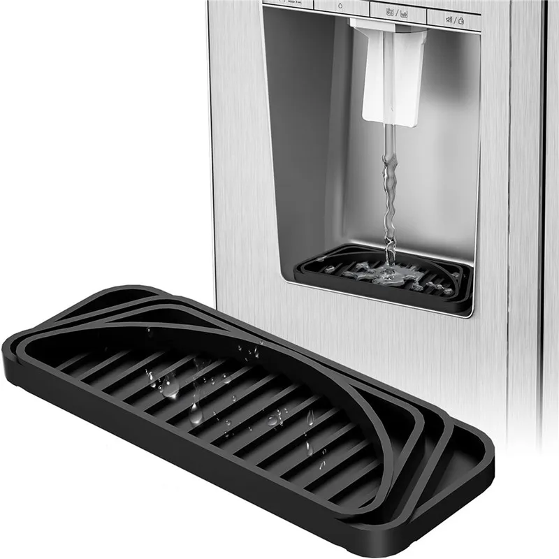 Refrigerator Drip Catcher Tray Absorbent Water Drip Catcher For Fridge Non-Slip Water Dispensers Tray Refrigerator Accessories
