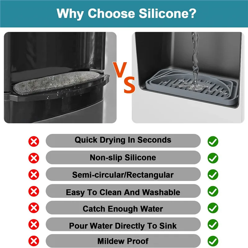Refrigerator Drip Catcher Tray Absorbent Water Drip Catcher For Fridge Non-Slip Water Dispensers Tray Refrigerator Accessories