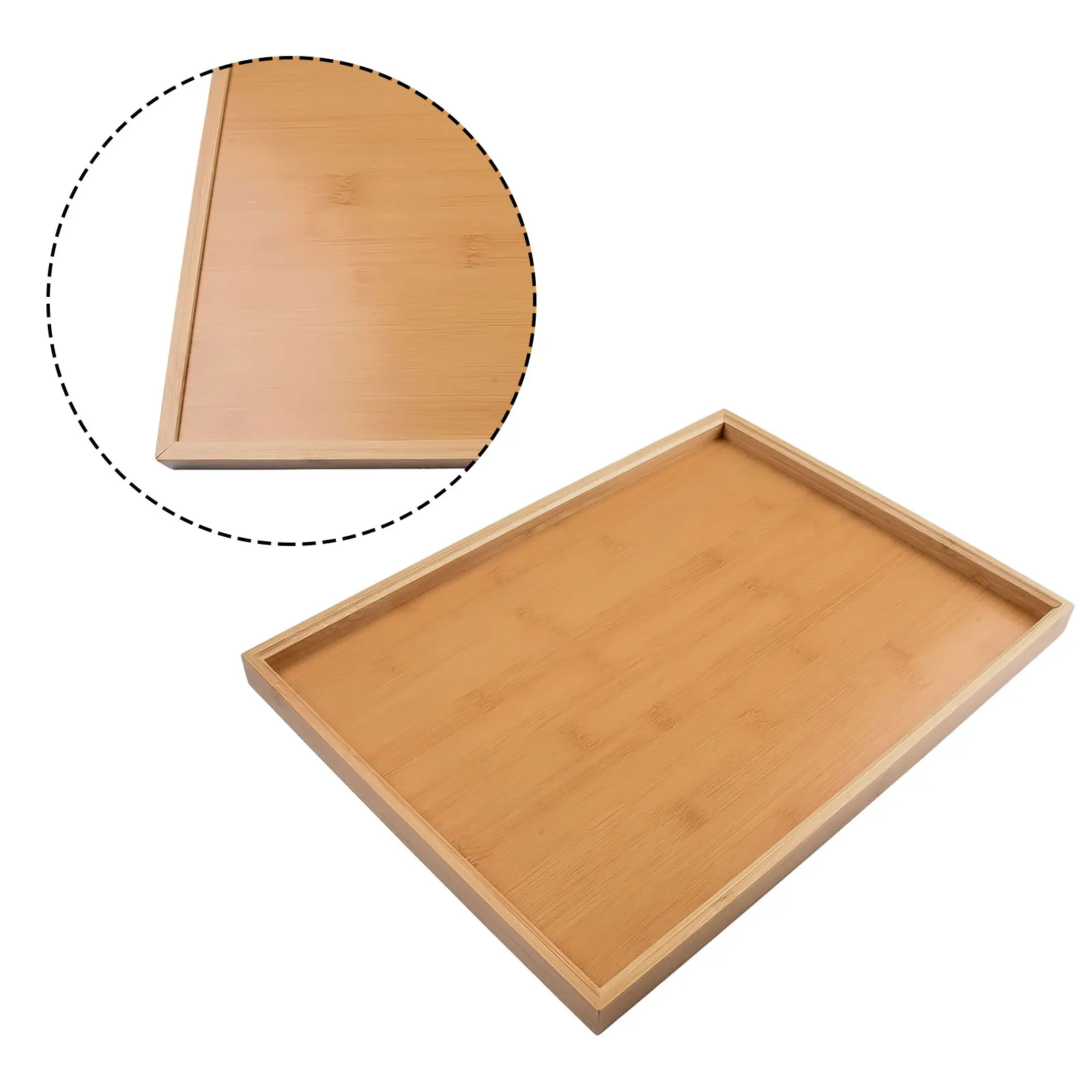 1PCS Rectangular Serving Tray Tableware Food Tray For Kitchen Party Tea Bar Bamboo Wood Pallets Flat Plate Kitchen Utensils