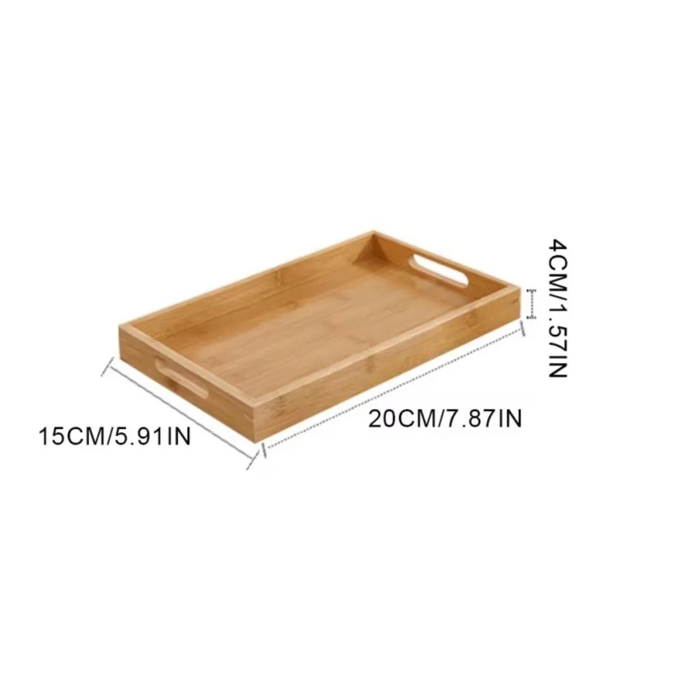 New Rectangular Storage Tray household Solid Wood Tea Tray Bamboo Water Cup Plate Dried Fruit