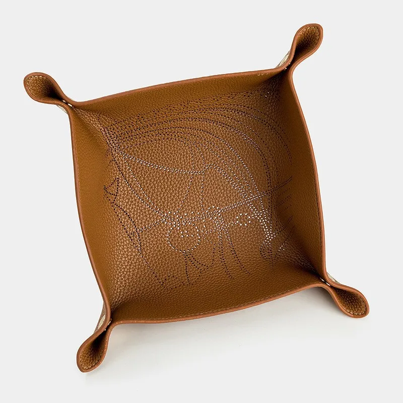 Horsehead hollow storage tray, miscellaneous box, light luxury style necklace, bracelet, jewelry, key, leather storage tray