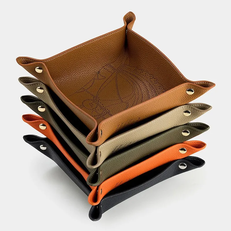 Horsehead hollow storage tray, miscellaneous box, light luxury style necklace, bracelet, jewelry, key, leather storage tray