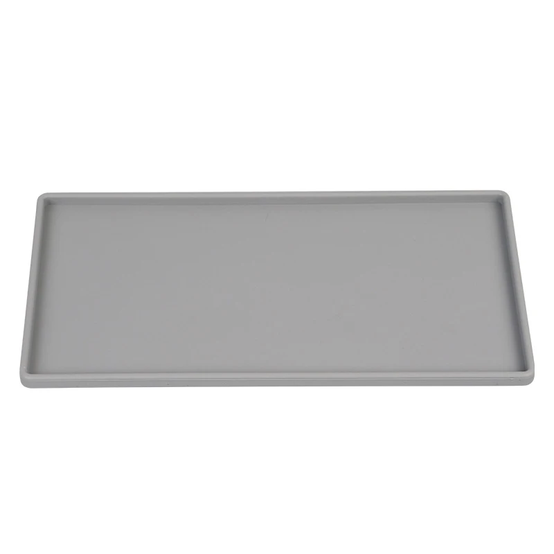 200mm Silicone Plastic Flat Tray Square Anti-slip Twistable Stand Mobile Holder Bathroom Soap Tray Coffee Tea Cutlery Holder