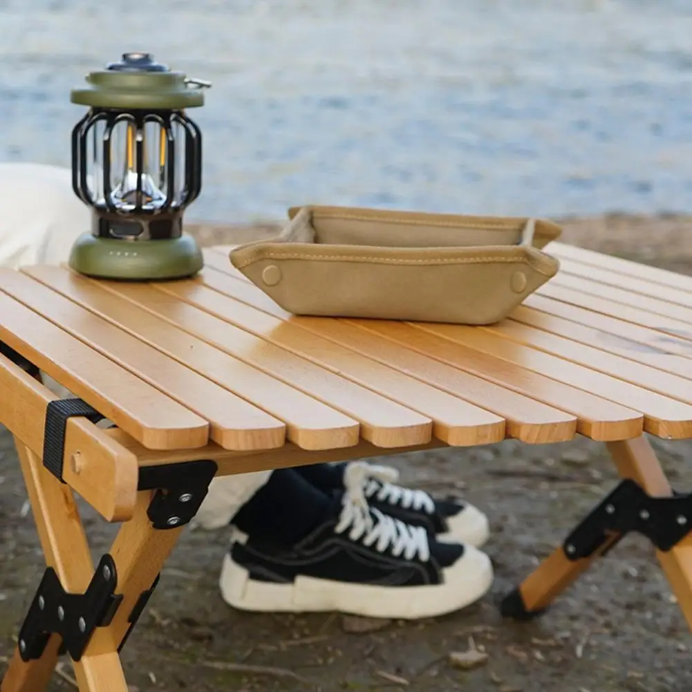 1pc Portable Camping Organizer Tray Home Travel Desktop Storage Tray For Tools Key Small Items Storage Box Foldable Outdoor Tray