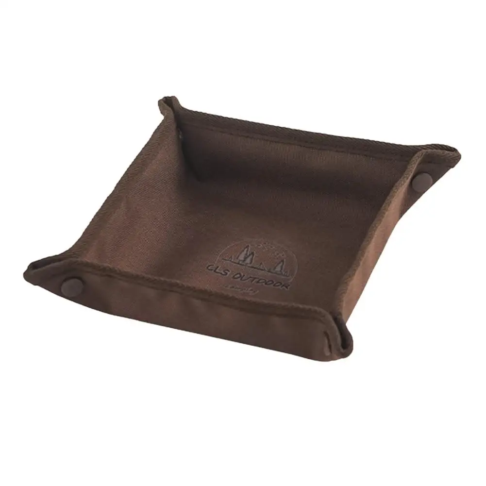 1pc Portable Camping Organizer Tray Home Travel Desktop Storage Tray For Tools Key Small Items Storage Box Foldable Outdoor Tray