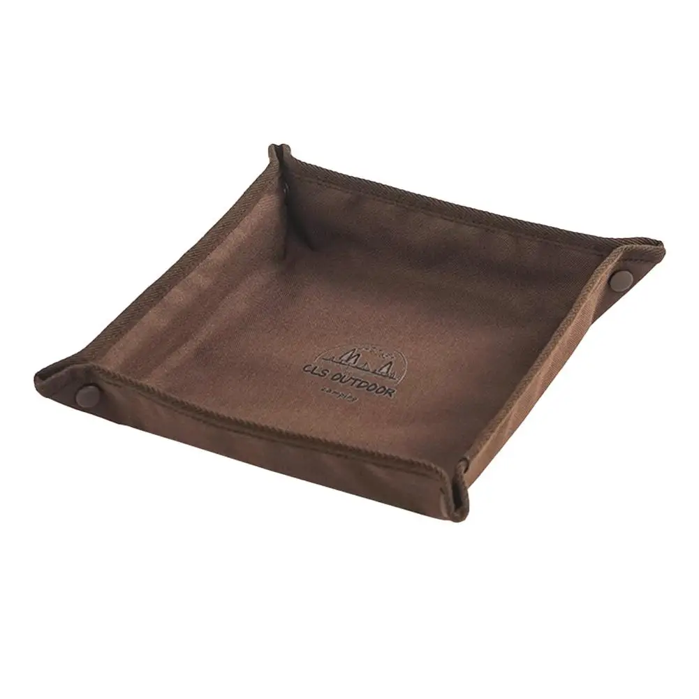1pc Portable Camping Organizer Tray Home Travel Desktop Storage Tray For Tools Key Small Items Storage Box Foldable Outdoor Tray