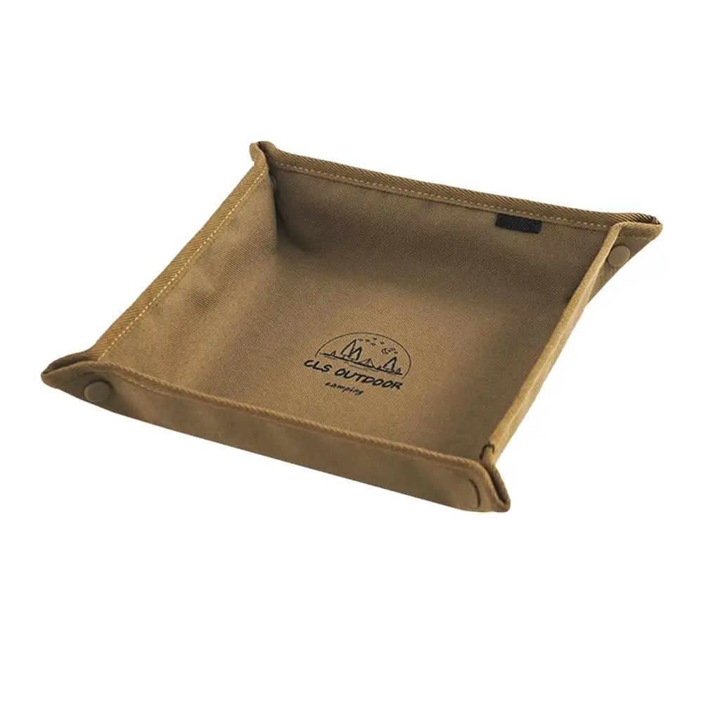 1pc Portable Camping Organizer Tray Home Travel Desktop Storage Tray For Tools Key Small Items Storage Box Foldable Outdoor Tray