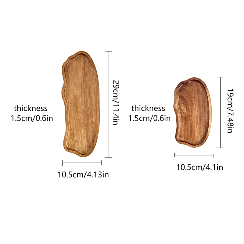 NEW Japanese Style Wooden Tea Coffee Tray Fruit Dessert Candy Plate Wood Decorative Bread Snack Cake Food Dish Trays Tableware