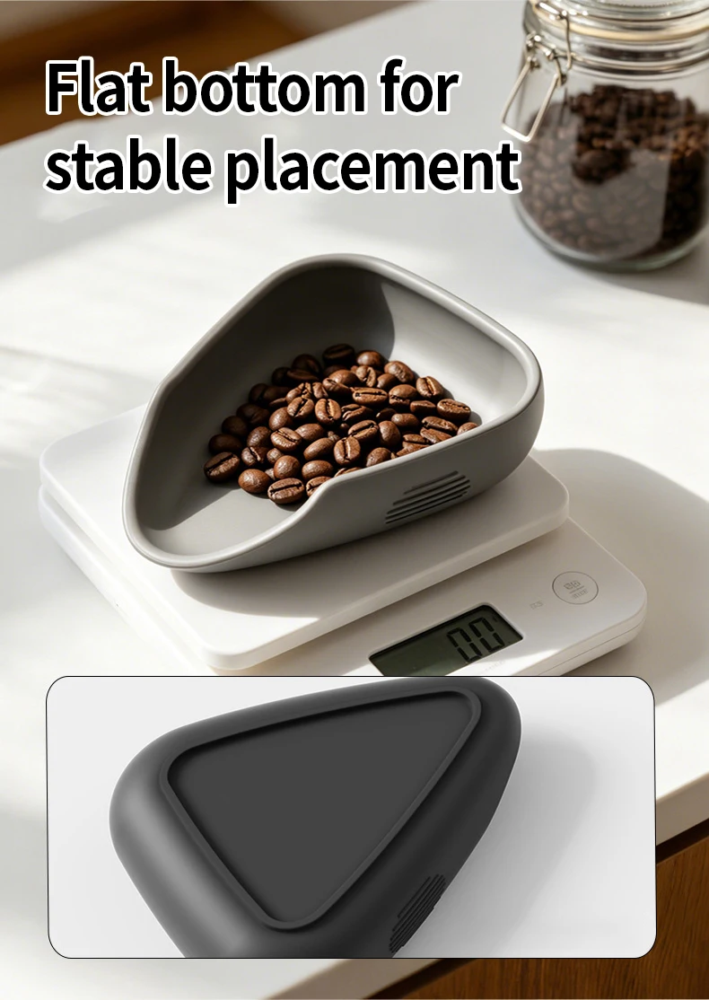 OANKR Coffee Beans Tray Silicone Coffee Bean Display Dish Sample Tray Storage Container Multi-functional Serving Tray for Home