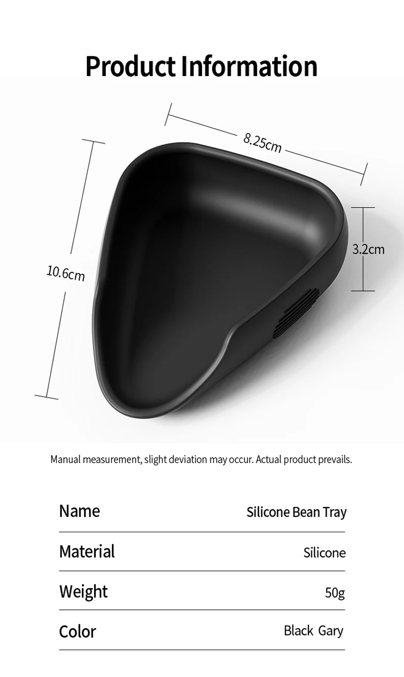 OANKR Coffee Beans Tray Silicone Coffee Bean Display Dish Sample Tray Storage Container Multi-functional Serving Tray for Home