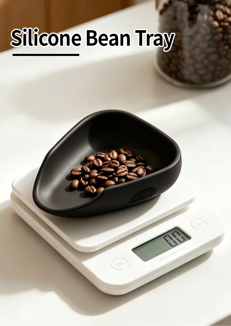 OANKR Coffee Beans Tray Silicone Coffee Bean Display Dish Sample Tray Storage Container Multi-functional Serving Tray for Home
