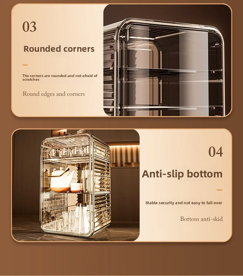 Dust-proof Cup Storage Rack Cup Holder Water Cup Storage Rack Tea Set Cup Holder Coffee Cup Mug Storage Box Kitchen Organizer