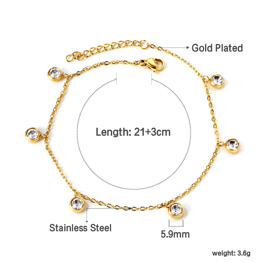Exquisite Anklet Stainless Steel Minimalist Chain Jewelry Elegant & Aesthetic Ornament Multiple Styles Available for Daily Wear