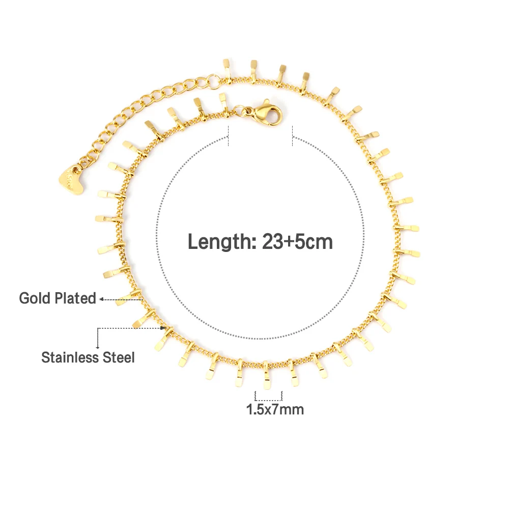 Exquisite Anklet Stainless Steel Minimalist Chain Jewelry Elegant & Aesthetic Ornament Multiple Styles Available for Daily Wear