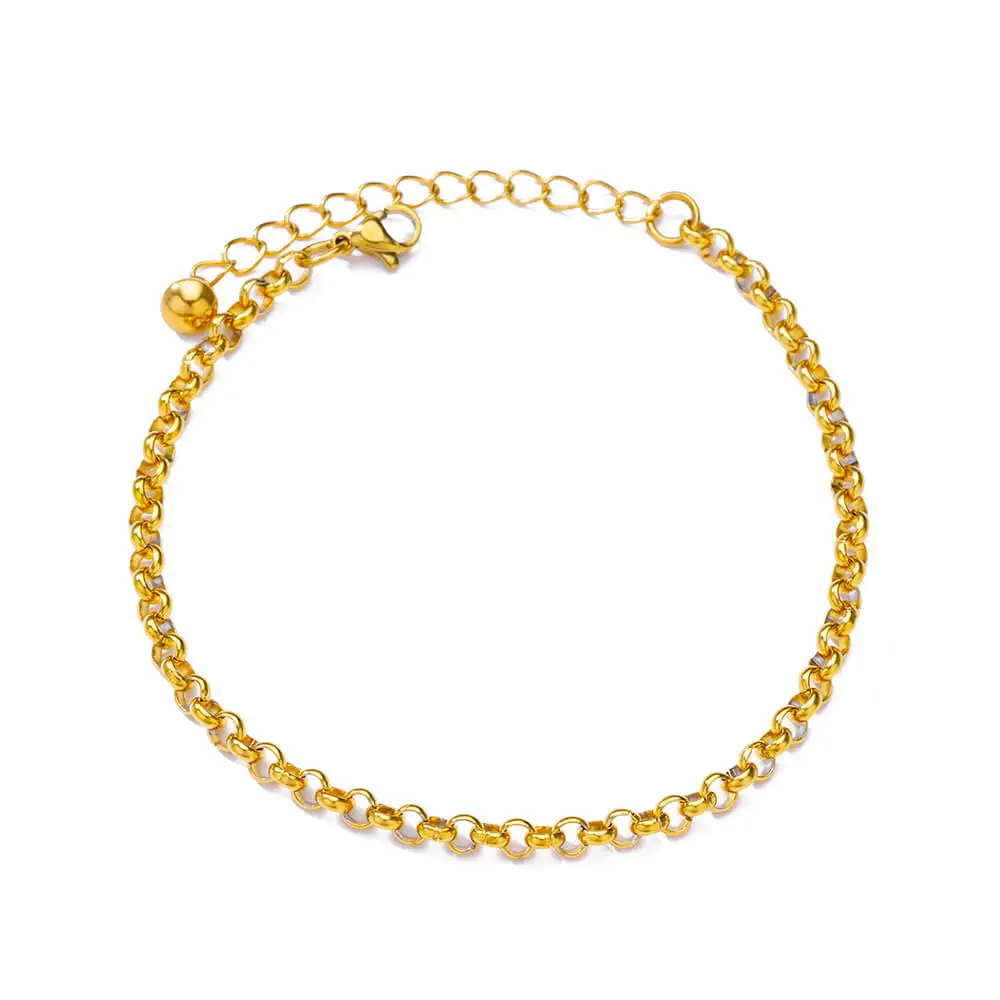 Anklets for Women Stainless Steel Gold Color Chain Anklet Female Summer Beach Accessories Foot Leg Bracelets New Fashion Jewelry