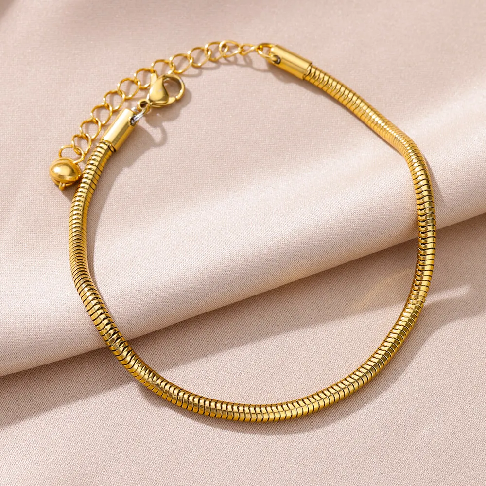 Anklets for Women Foot Leg Bracelets Summer Beach Stainless Steel Snake Chain Anklet New Aesthetics Jewelry Accessories Gift