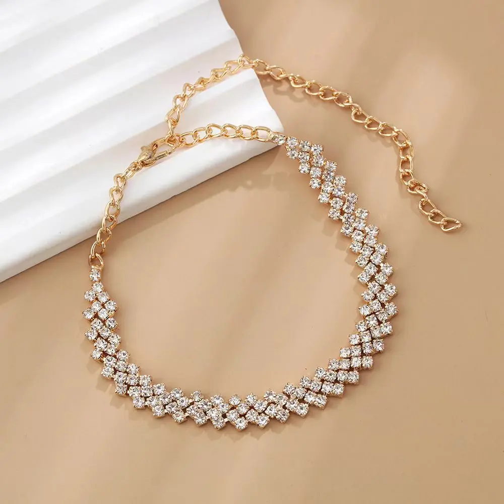 Fashion Shining Lozenge Chain Anklet for Women Fashion Silver Color Summer Beach Ankle Bracelet Barefoot Sandals Foot Jewelry