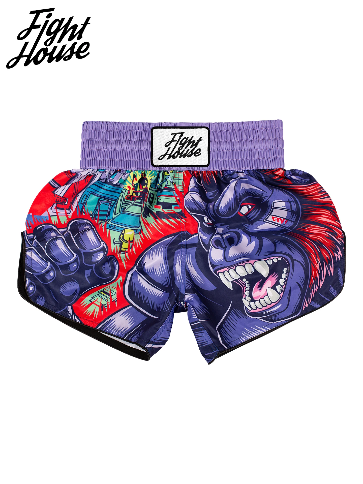 Fight House Rampage Gorilla Muay Thai Shorts Boxing Shorts, Fighting Gym MMA Training Shorts Durable Muay Thai Shorts
