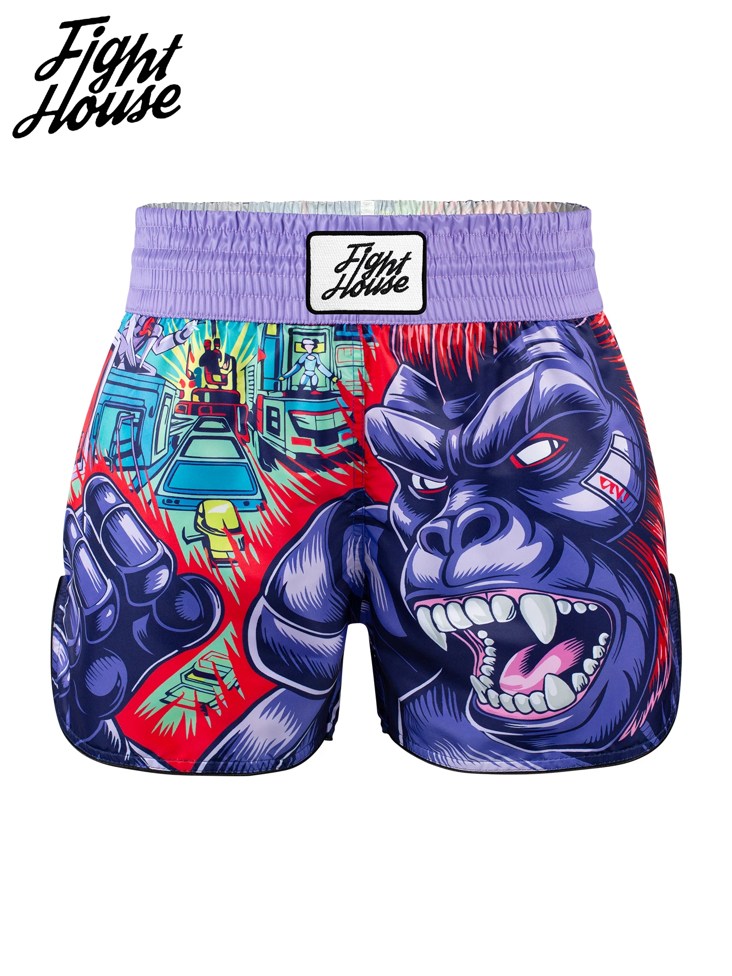 Fight House Rampage Gorilla Muay Thai Shorts Boxing Shorts, Fighting Gym MMA Training Shorts Durable Muay Thai Shorts