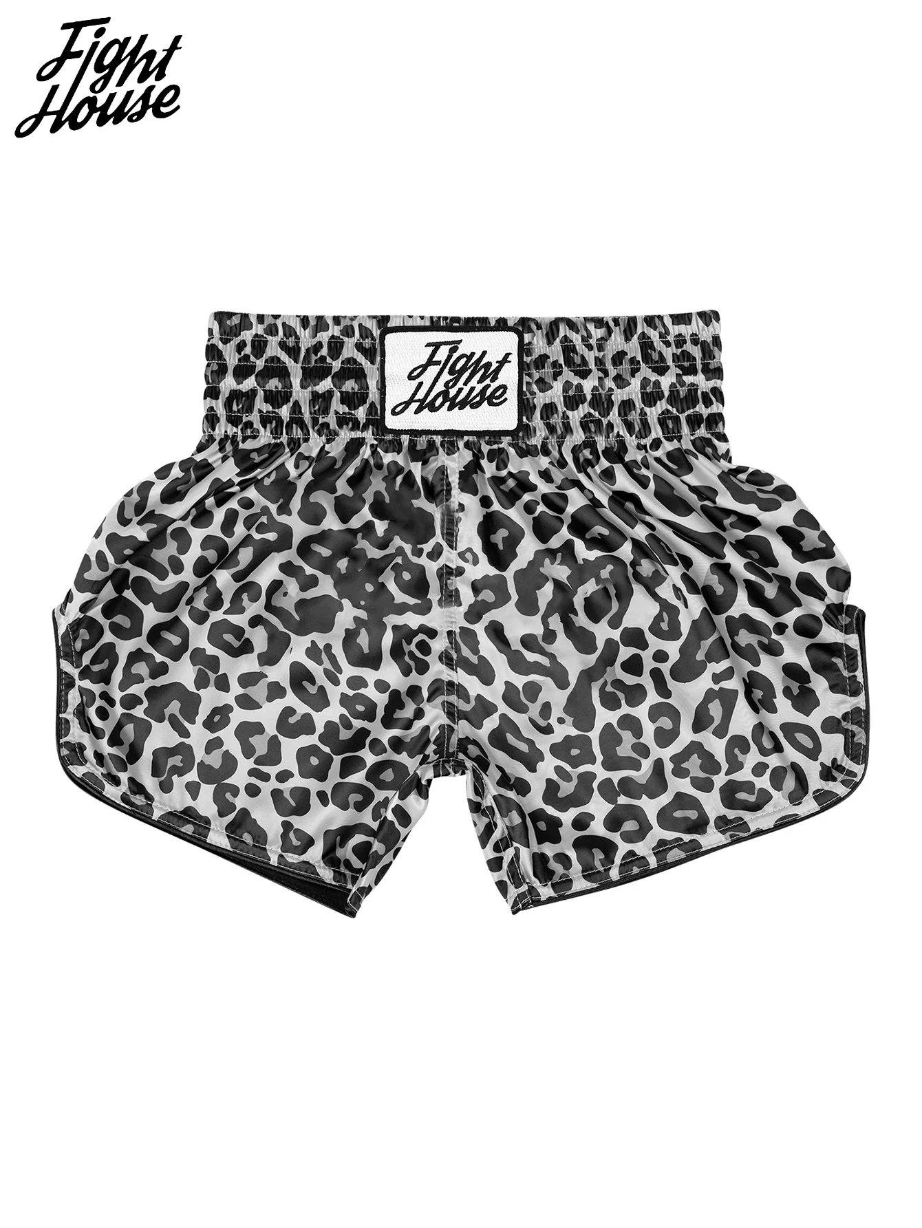 Fight House Muay Thai Shorts Leopard Print Ultra-Thin Breathable Combat Shorts MMA Training Shorts Boxing Shorts Combat Shorts