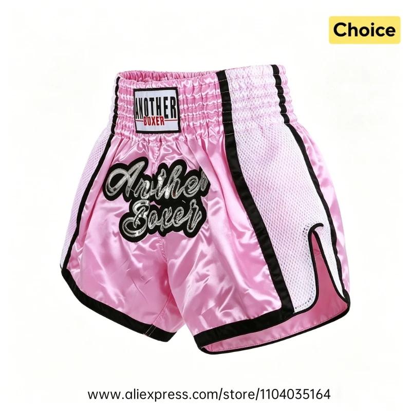 Muay Thai Pants Thai Embroidery Thai Boxing Shorts Men Women Kids Combat Sports Taekwondo Wushu Sanda MMA Kickboxing Fight Gear