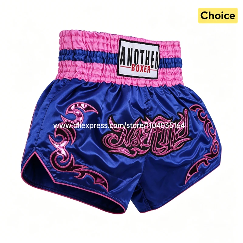 Muay Thai Pants Thai Embroidery Thai Boxing Shorts Men Women Kids Combat Sports Taekwondo Wushu Sanda MMA Kickboxing Fight Gear
