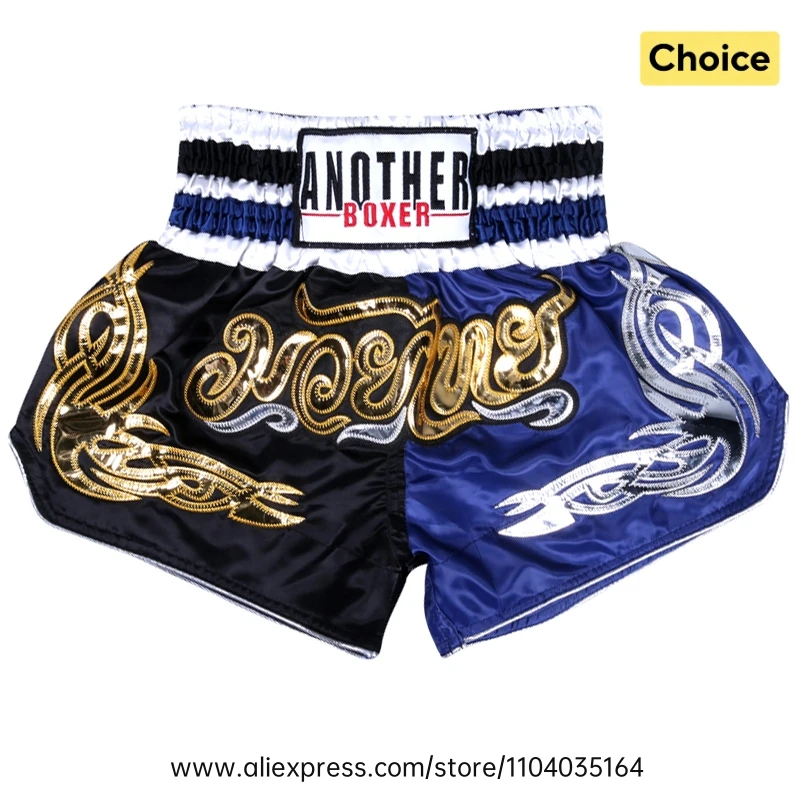 Muay Thai Pants Thai Embroidery Thai Boxing Shorts Men Women Kids Combat Sports Taekwondo Wushu Sanda MMA Kickboxing Fight Gear