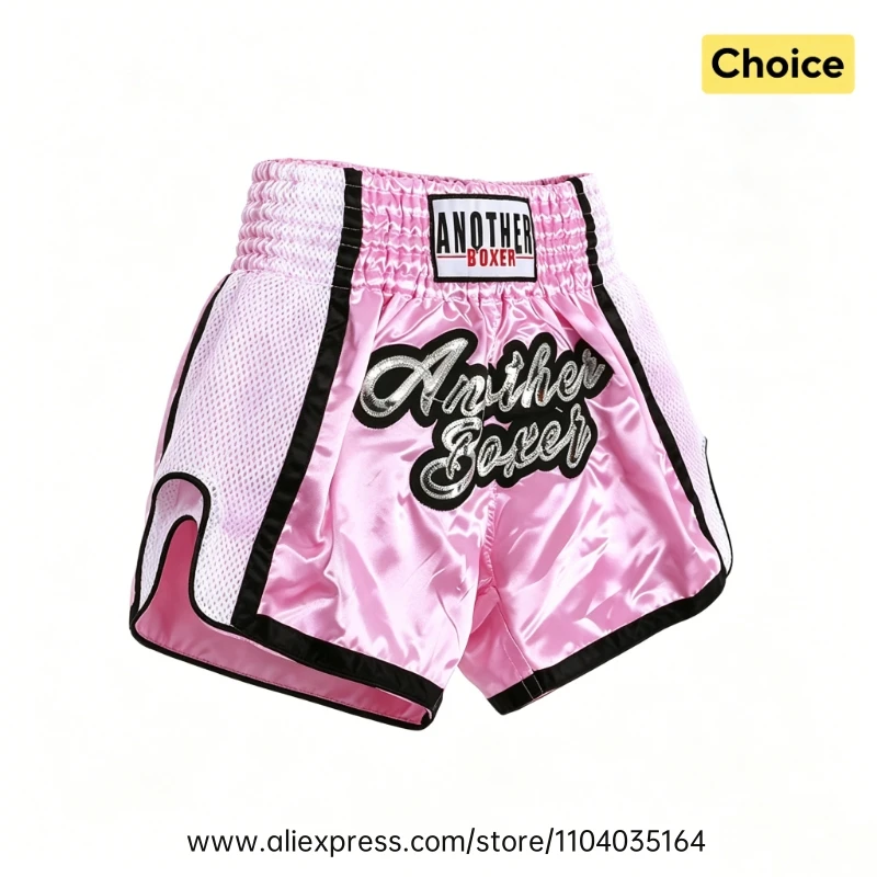 Muay Thai Pants Thai Embroidery Thai Boxing Shorts Men Women Kids Combat Sports Taekwondo Wushu Sanda MMA Kickboxing Fight Gear